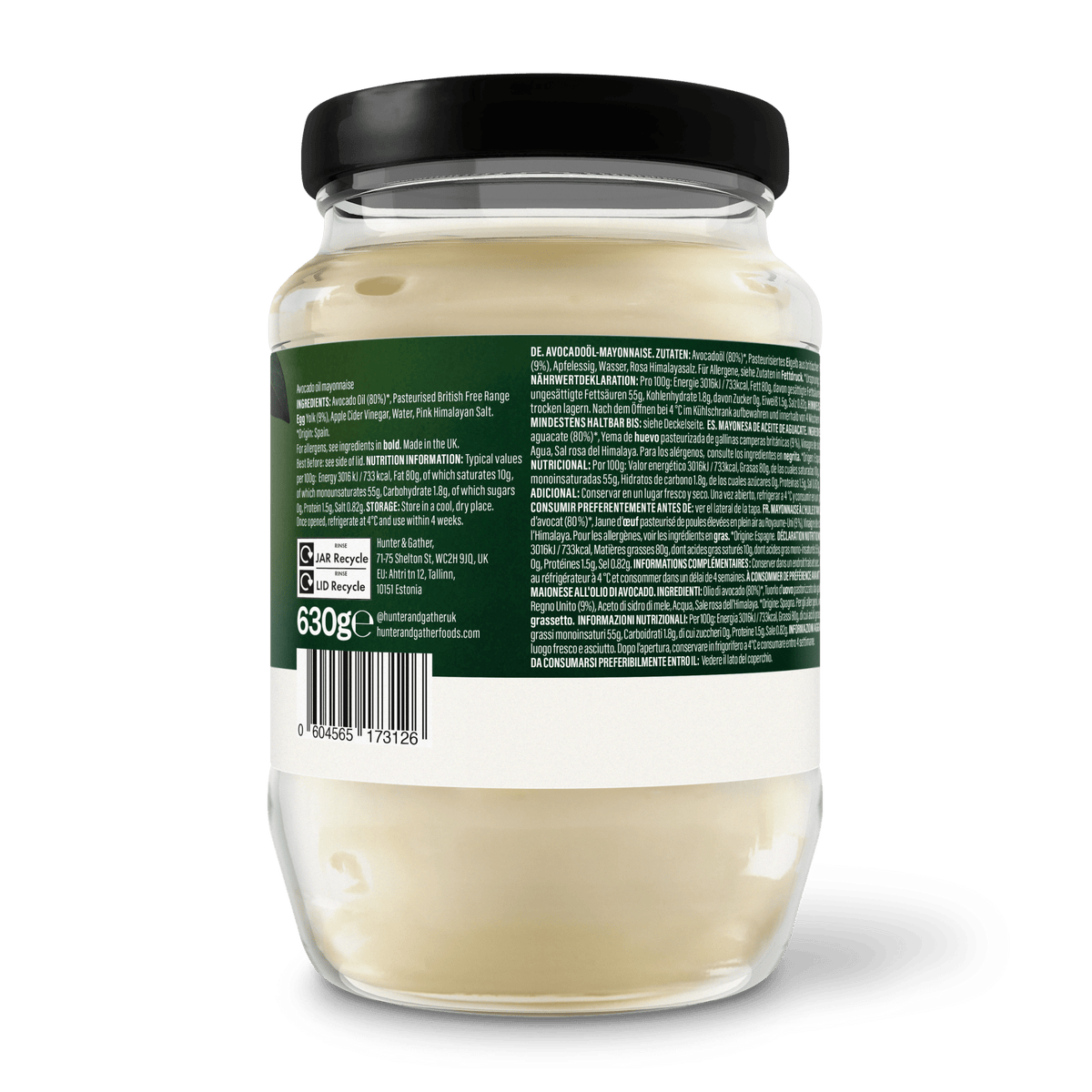 100% Avocado Oil Mayonnaise - 630g from Hunter & Gather | Available at Sow & Arrow