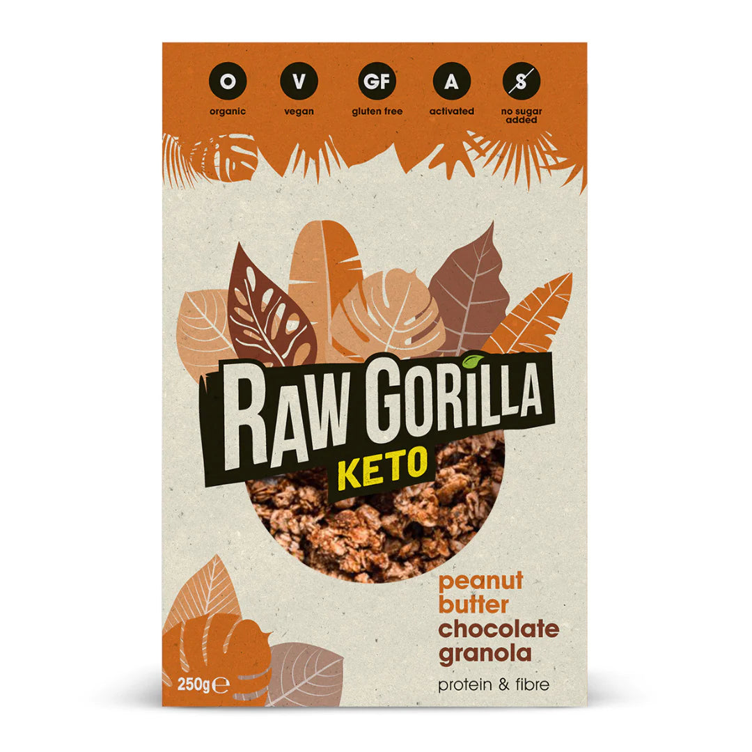 Organic Peanut Butter & Chocolate Keto Granola Raw Gorilla