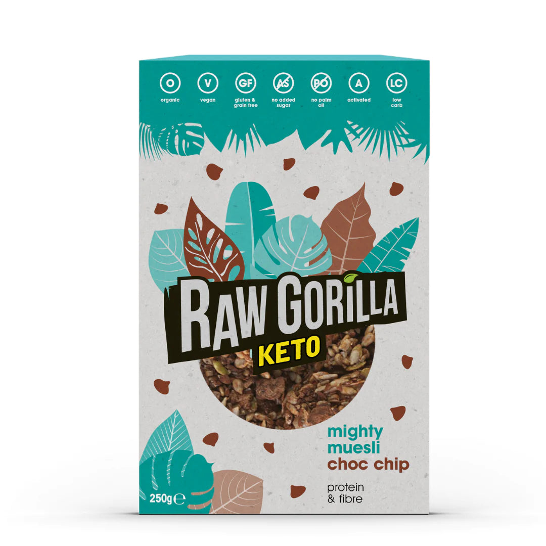 Organic Choc Chip Keto Granola - Raw Gorilla 250g