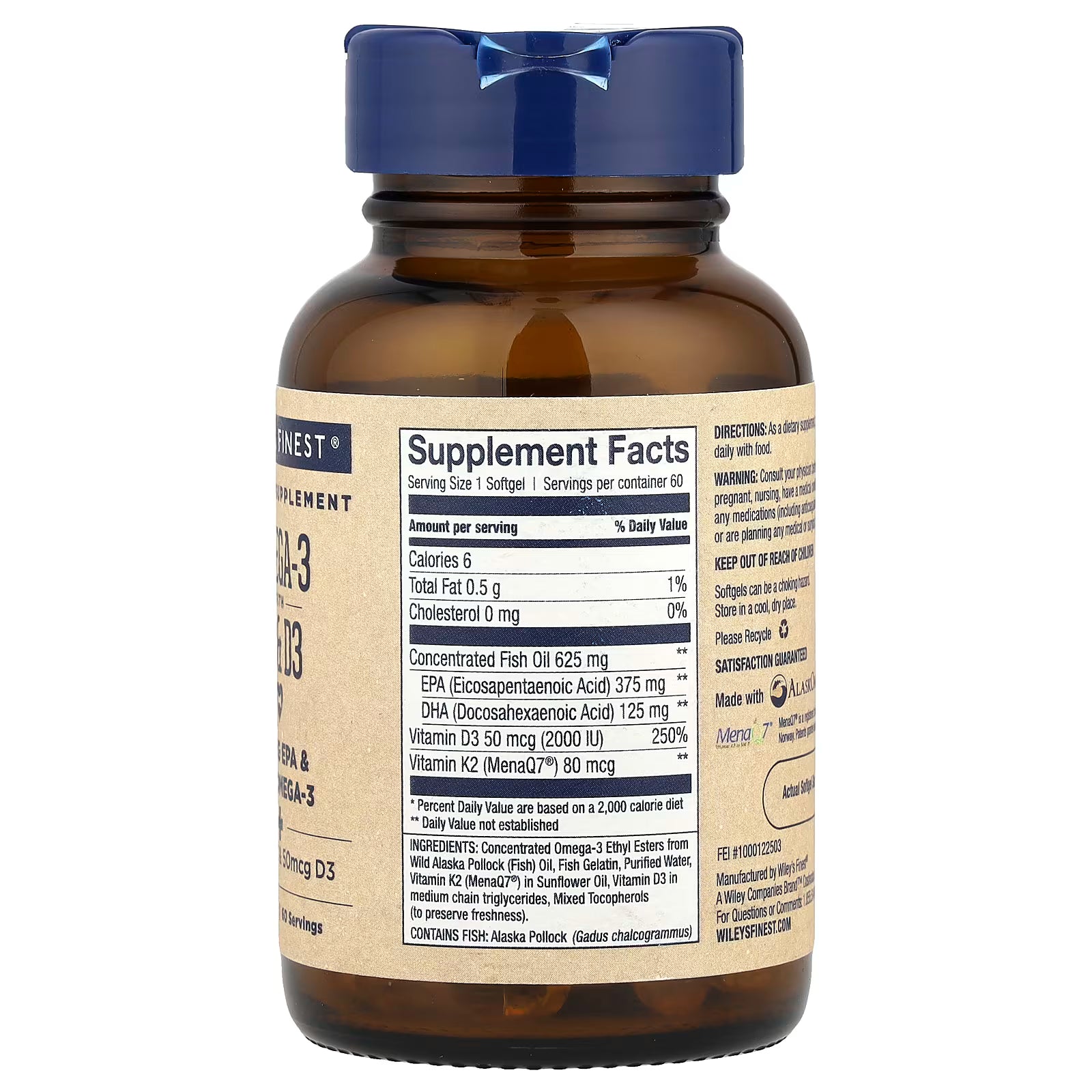 Omega 3 with Vitamin K2 and D3 500MG