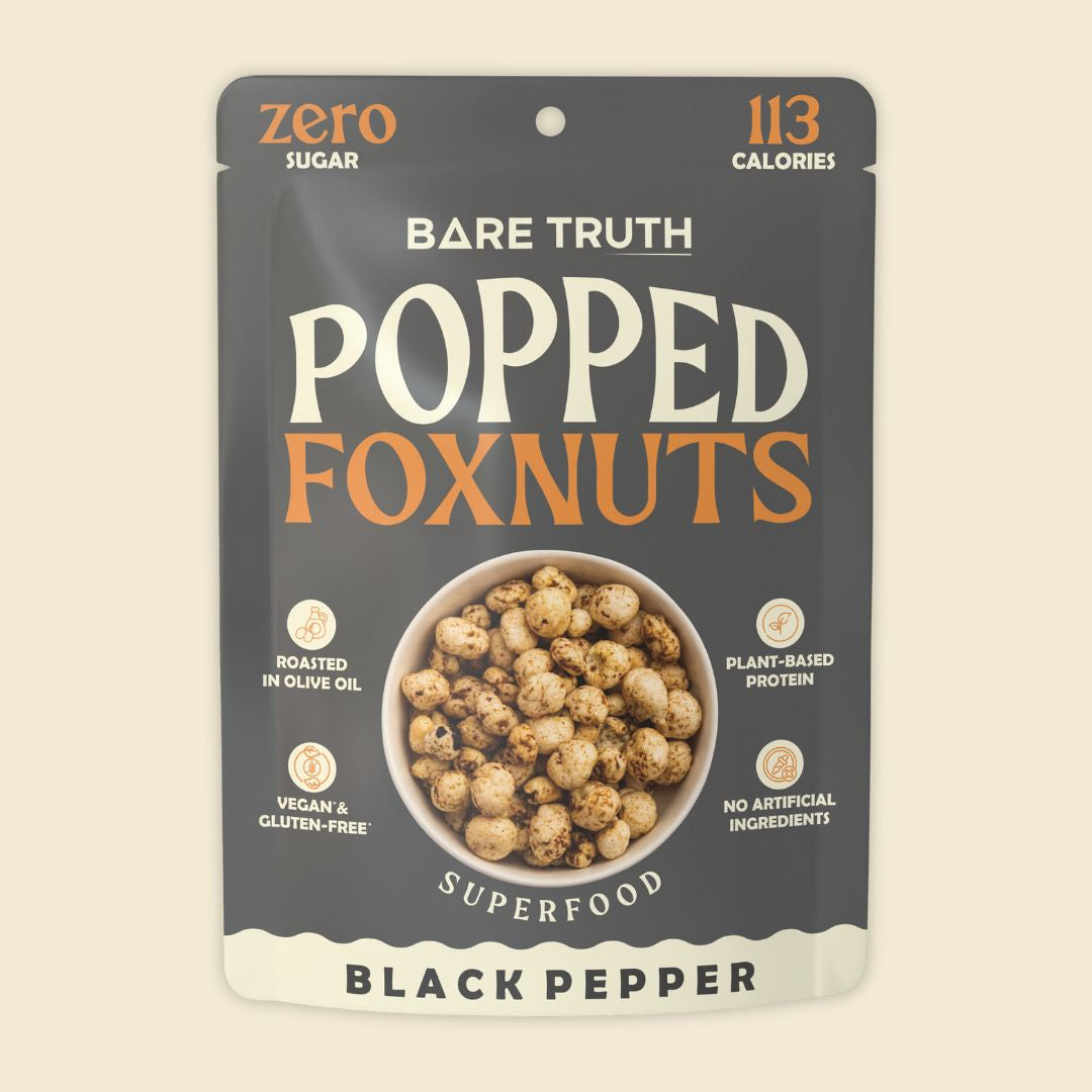 Popped Foxnuts - Black Pepper - 25g
