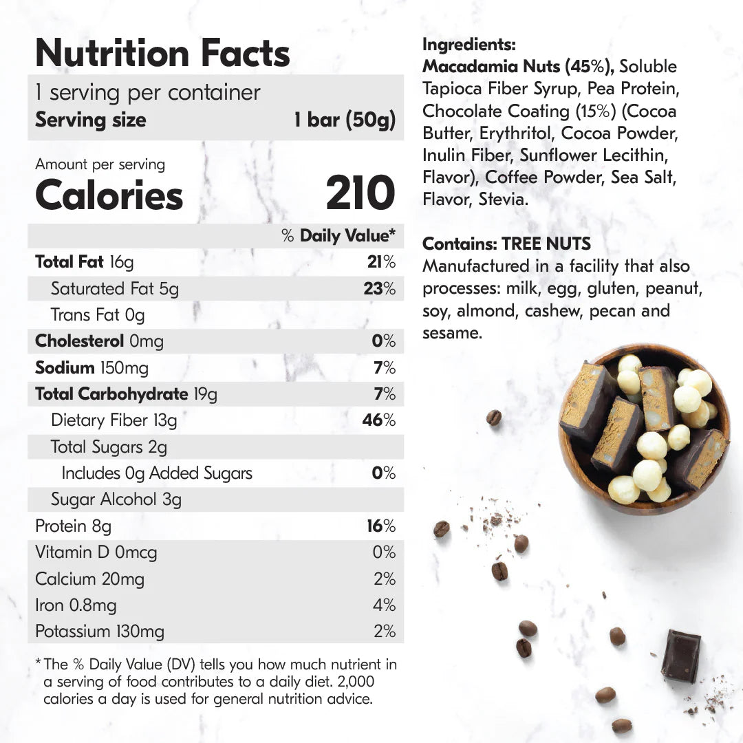 Macadamia Nut Bar- Mocha