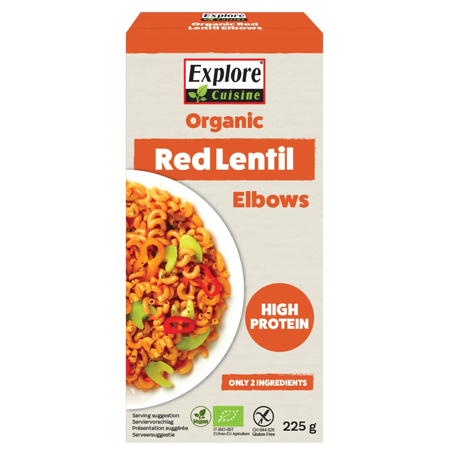 Organic Red Lentil Elbows - 225g