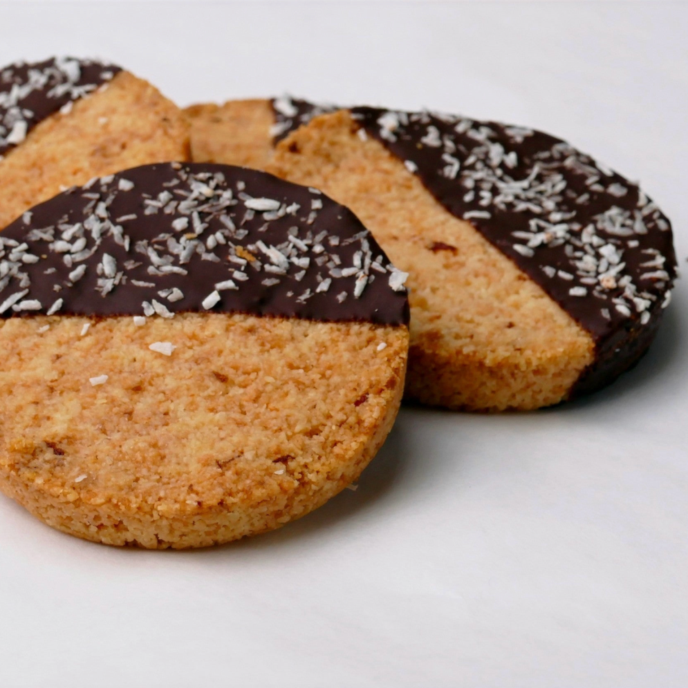 Keto, Vegan, Raw Chocolate Orange & Coconut Shortbreads - 4 pack