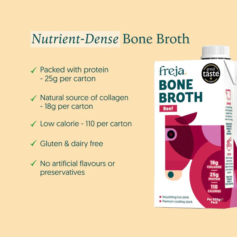 Beef Bone Broth - Grass Fed from Freja | Available at Sow & Arrow