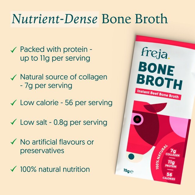 Beef Bone Broth Powder - x 4 15g Sachets from Freja | Available at Sow & Arrow