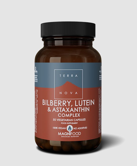 Bilberry, Lutein & Astaxanthin Complex - 50 Caps from TerraNova | Available at Sow & Arrow