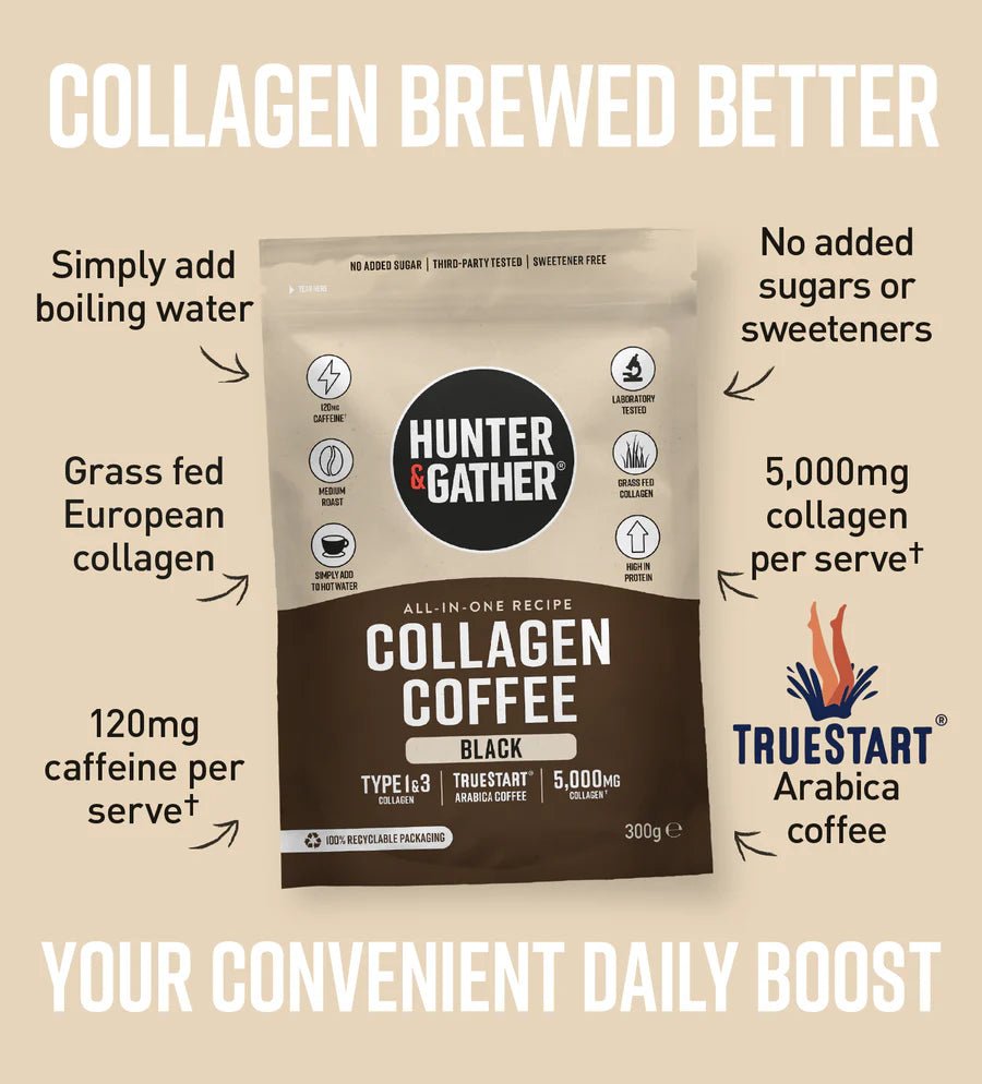Collagen, MCT, Coffee Powder - 300g from Hunter & Gather | Available at Sow & Arrow
