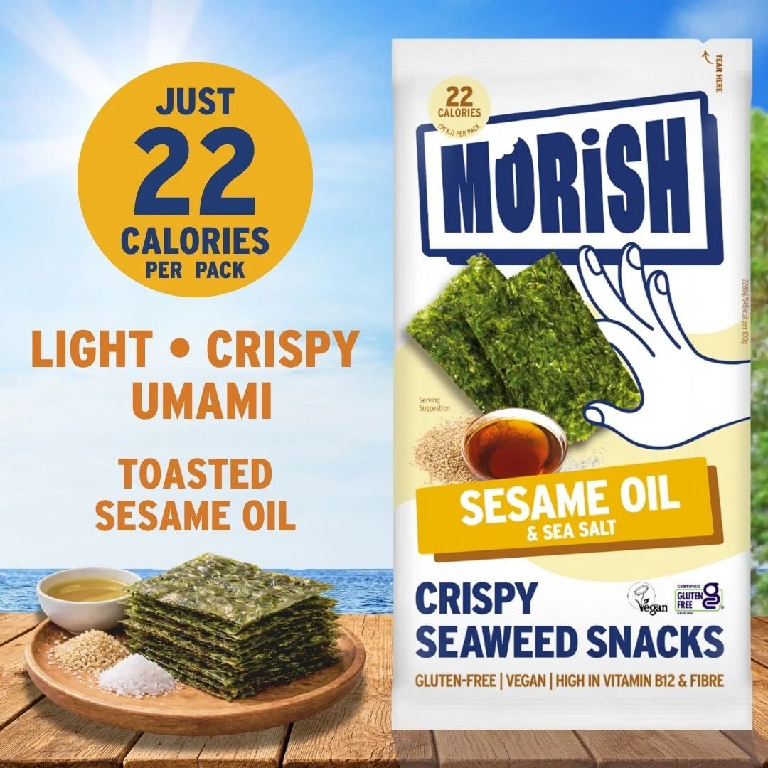 Crispy Sesame Oil Seaweed Snacks - 5 pack x 4g from Morish | Available at Sow & Arrow