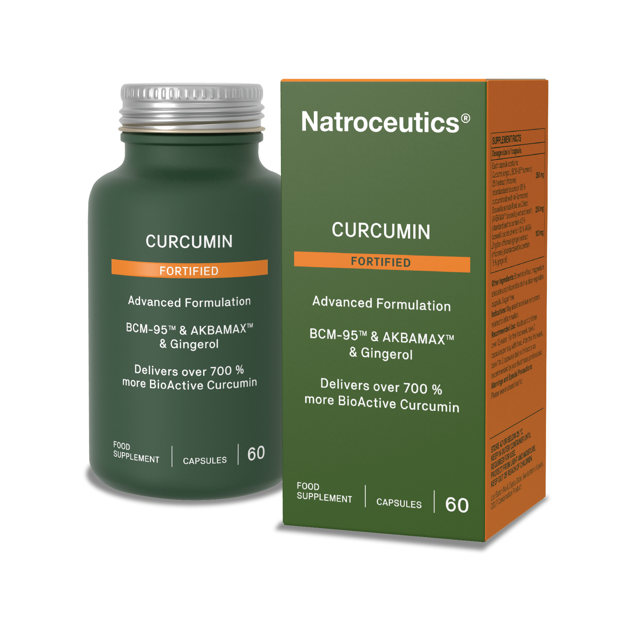 Curcumin Fortified for Chronic Pain & Inflammation - 60 Capsules from Natroceutics | Available at Sow & Arrow