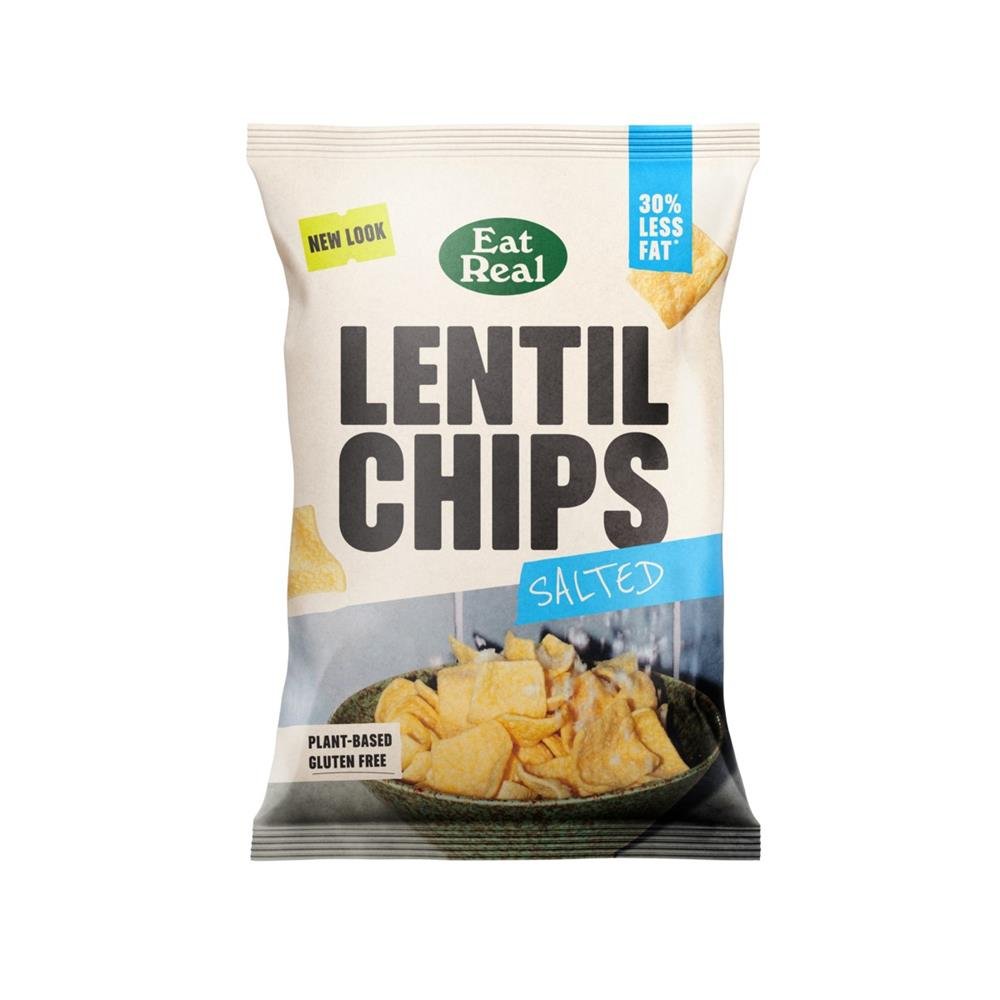 Eat Real Salted Lentil Chips - 95g from Eat Real | Available at Sow & Arrow