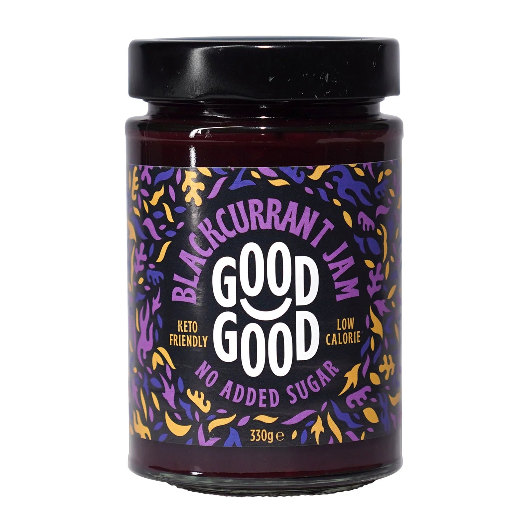 Keto Blackcurrant Jam - 330g from Good Good | Available at Sow & Arrow