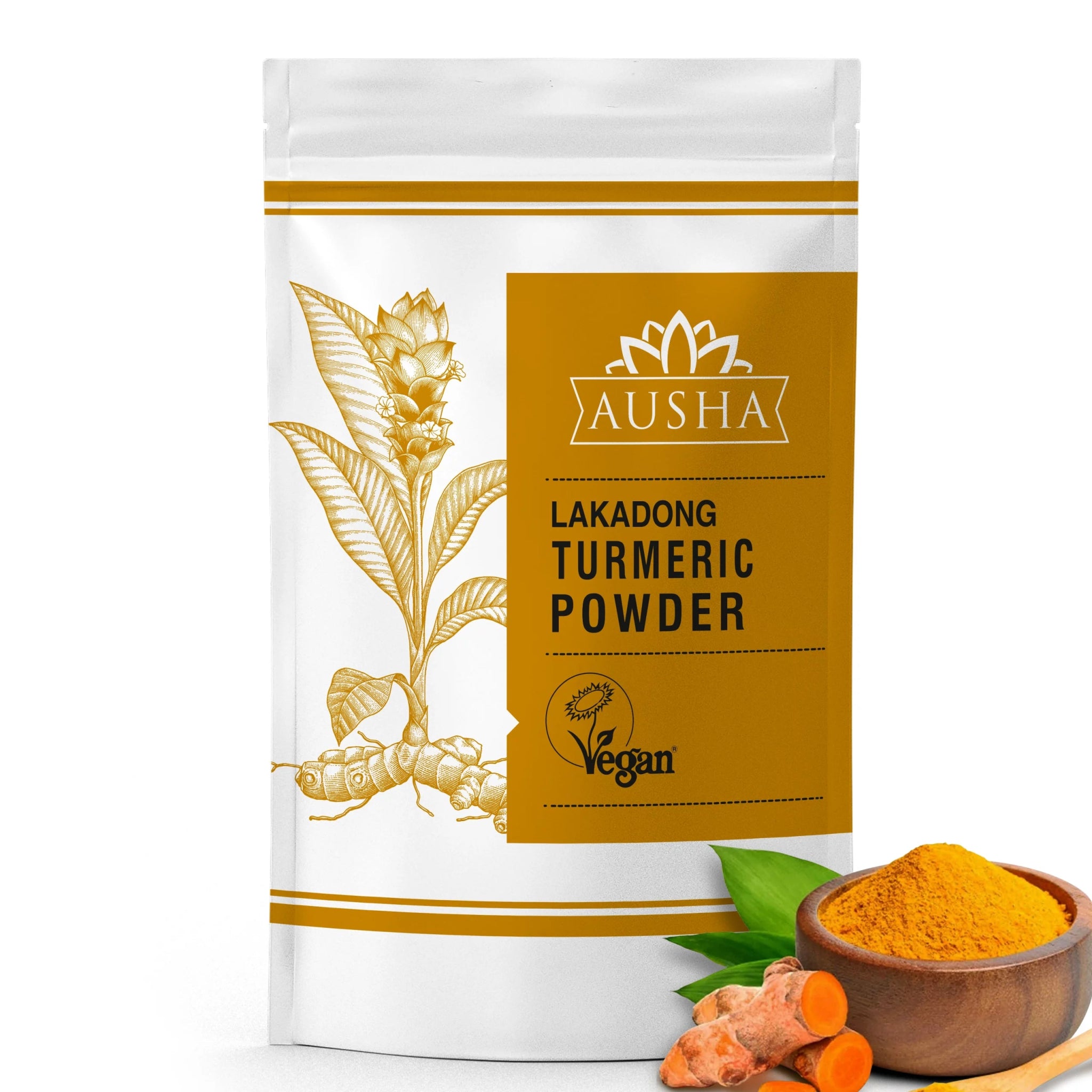 Lakadong Double Strength Turmeric Powder - 200g from Ausha | Available at Sow & Arrow