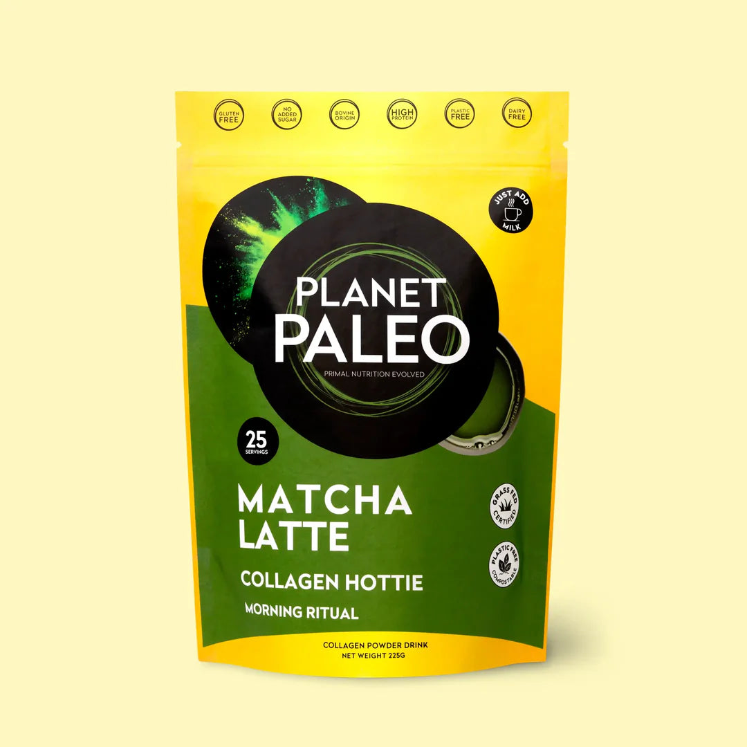 Organic Matcha, Coconut & Collagen Latte Mix - Planet Paleo