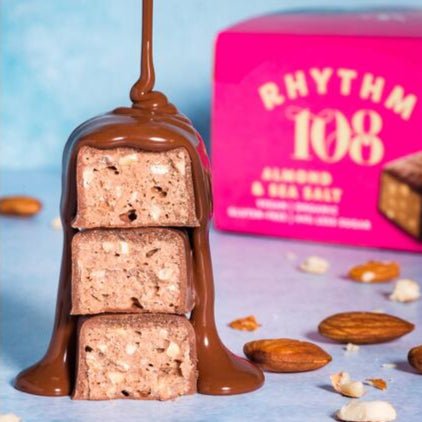 Organic Almond & Sea Salt bar - 33g from Rhythm 108 | Available at Sow & Arrow