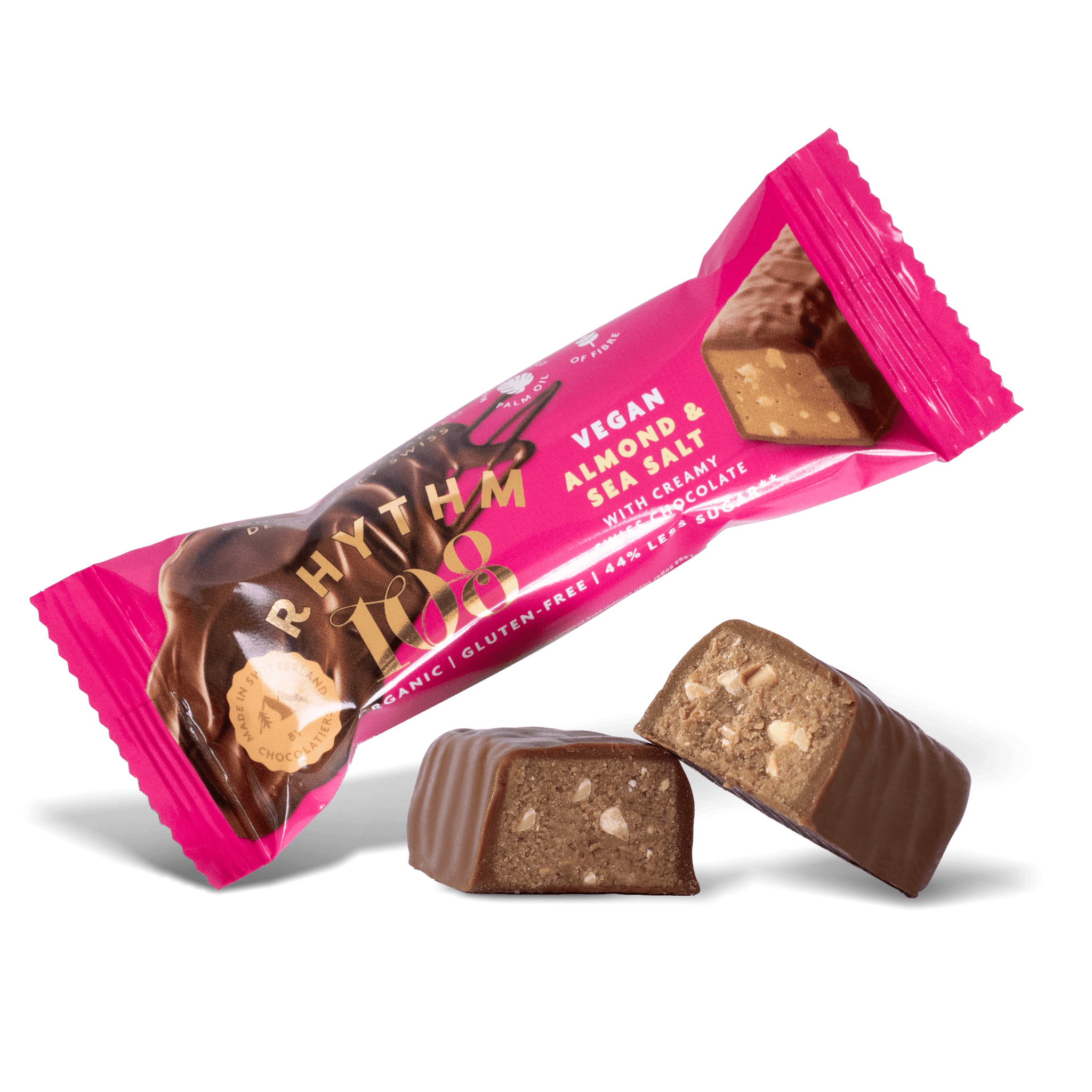 Organic Almond & Sea Salt bar - 33g from Rhythm 108 | Available at Sow & Arrow