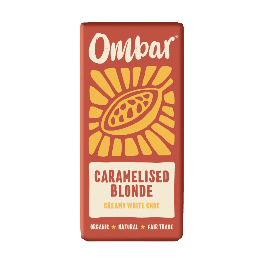 Organic Blonde Caramelised White Choco - 70g from Ombar | Available at Sow & Arrow
