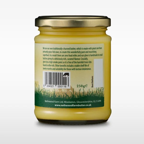 Organic British Ghee - Netherend Farm 250g from Netherend Farm | Available at Sow & Arrow