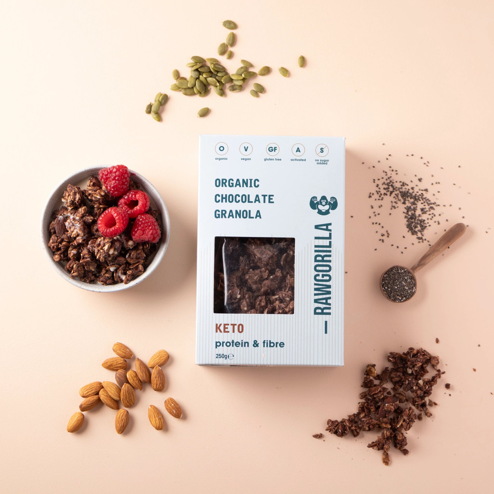 Organic Chocolate Keto Granola - Raw Gorilla from Raw Gorilla | Available at Sow & Arrow