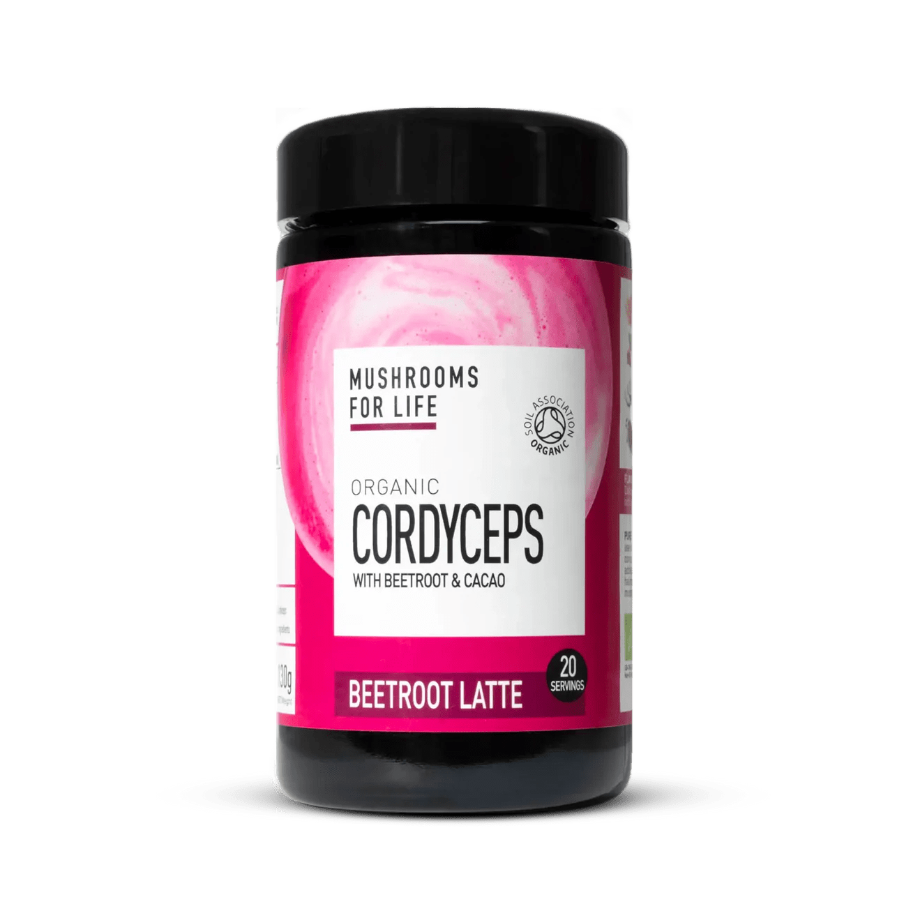 Organic Cordyceps Beetroot Latte - 130g from Mushrooms For Life | Available at Sow & Arrow