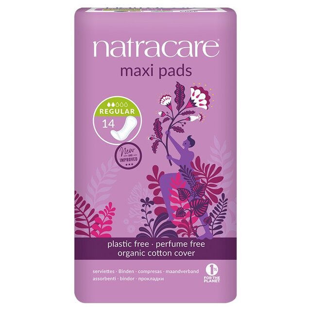 Organic Cotton Maxi Pads - Regular (14 pads) from NatraCare | Available at Sow & Arrow