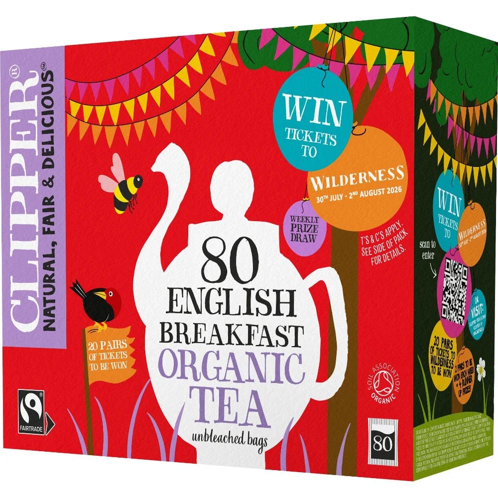 Organic Fairtrade English Breakfast Tea - 80 bags from Clipper | Available at Sow & Arrow