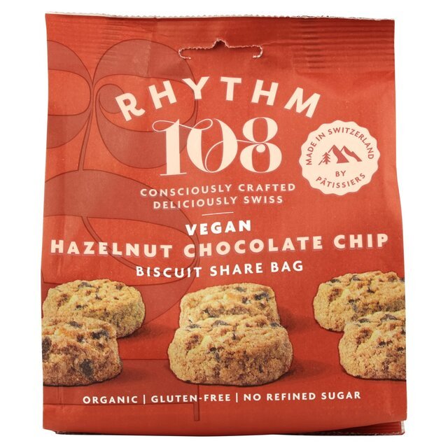 Organic Hazelnut & Choc Chip Biscuits - 135g from Rhythm 108 | Available at Sow & Arrow