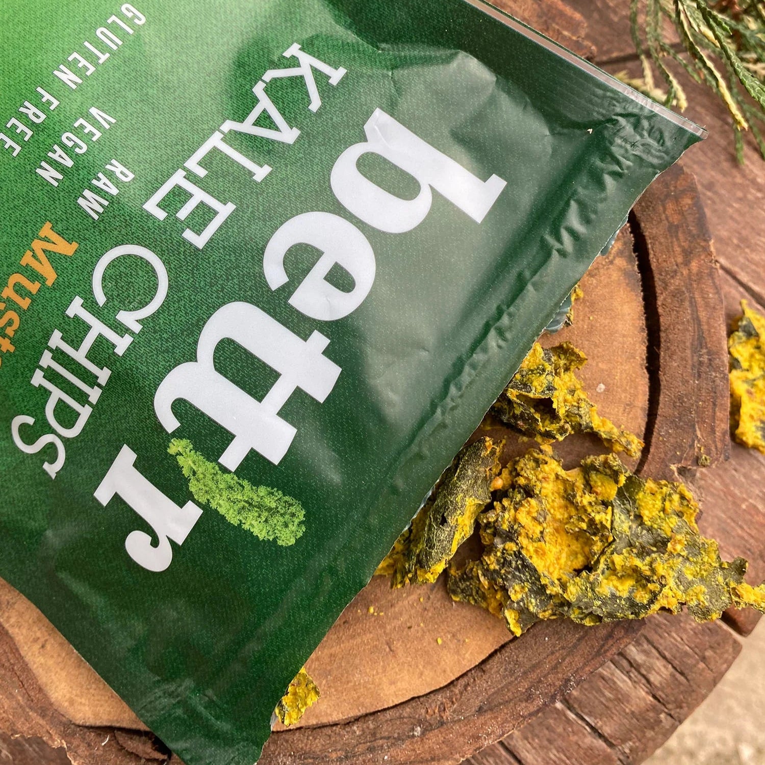 Organic Kale & Mustard Chips - 30g from Bettr | Available at Sow & Arrow