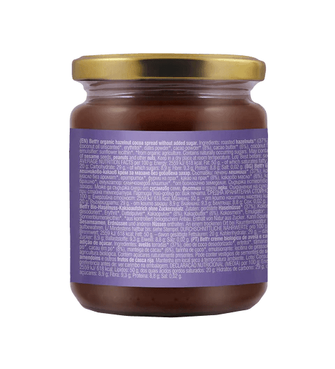Organic, Keto Chocolate Hazelnut Spread - 250g from Bettr | Available at Sow & Arrow