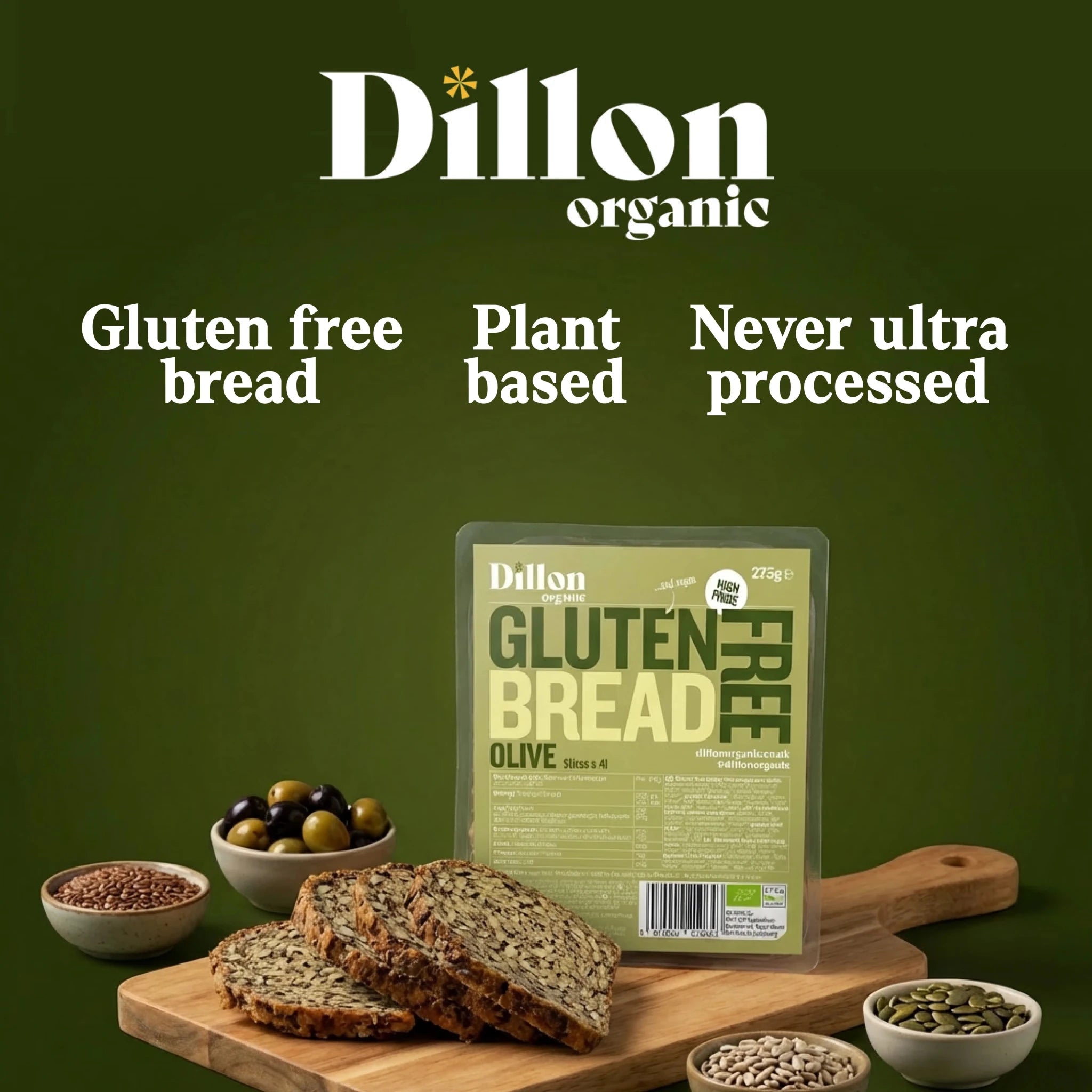 Organic Low - Carb Olive Bread from Dillon Organic | Available at Sow & Arrow