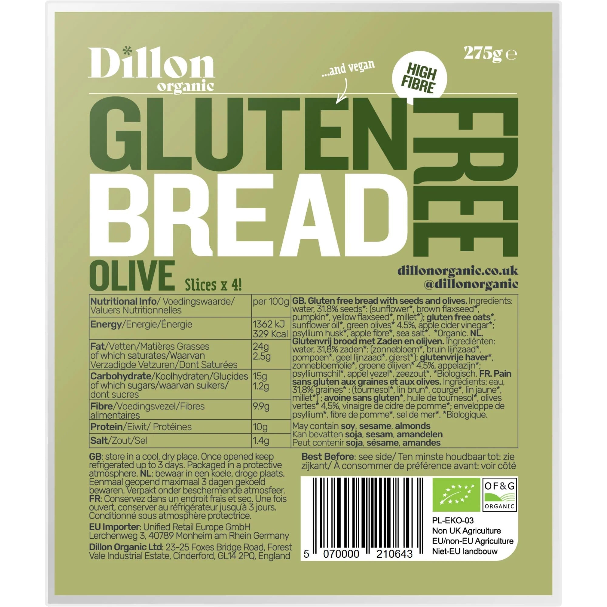 Organic Low - Carb Olive Bread from Dillon Organic | Available at Sow & Arrow