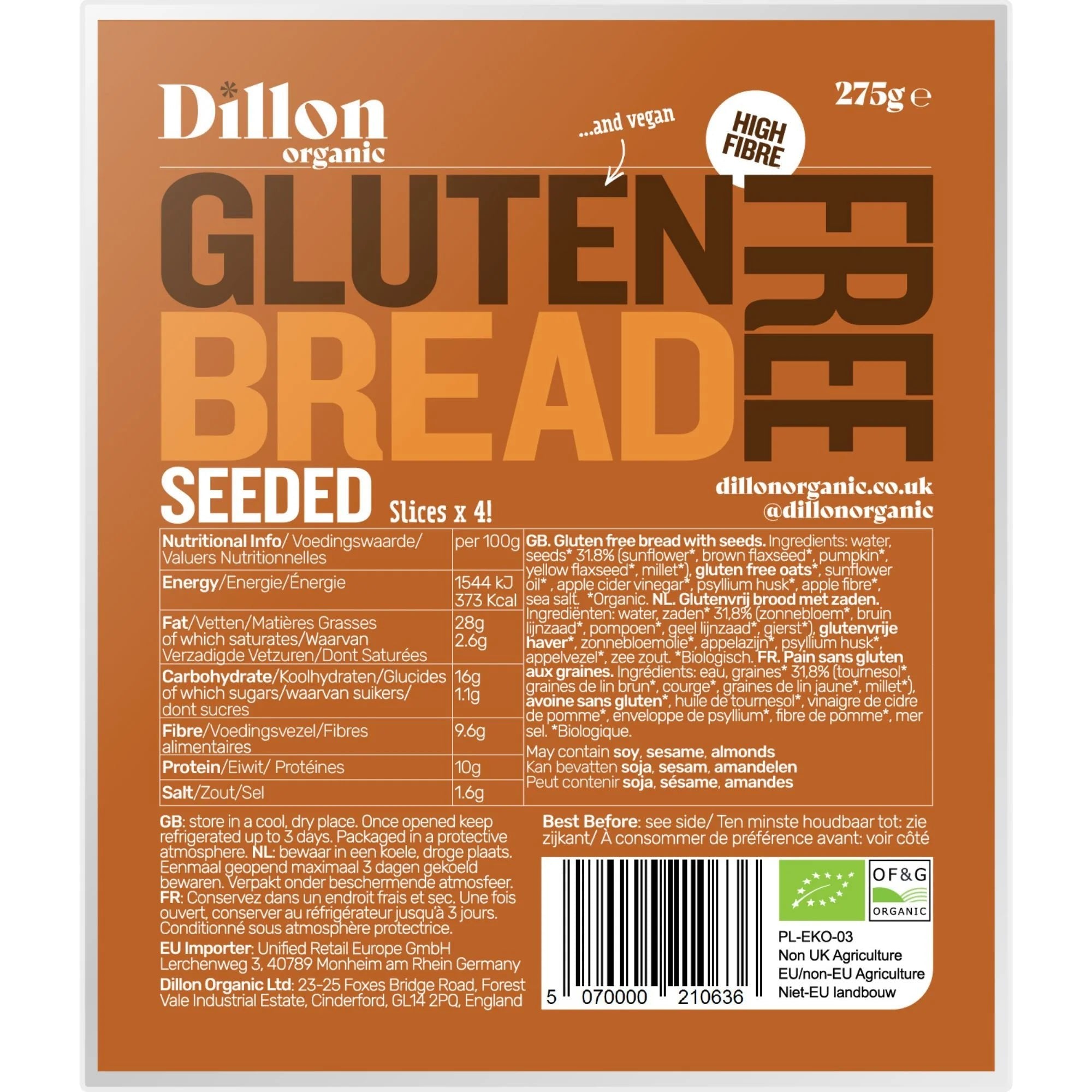 Organic Low - Carb Seeded Bread from Dillon Organic | Available at Sow & Arrow
