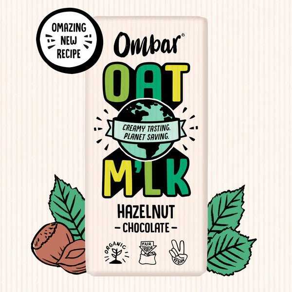 Organic Oat M'lk Hazelnut - 70g from Ombar | Available at Sow & Arrow