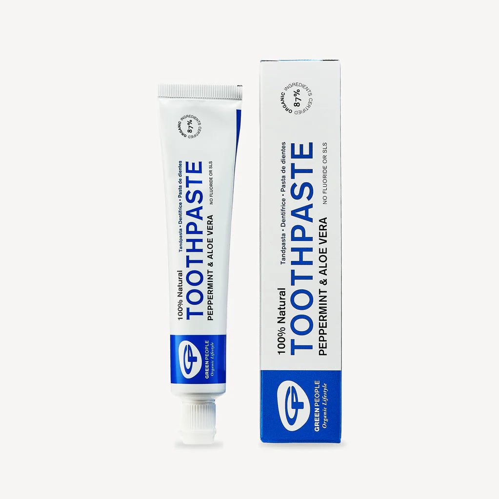 Organic Peppermint & Aloe Vera Fluoride - Free , SLS - Free Toothpaste from Green People | Available at Sow & Arrow