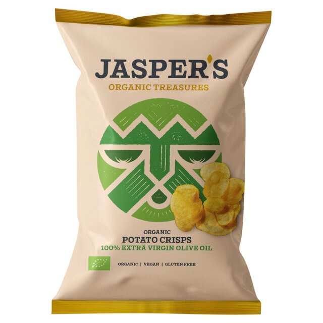 Organic Potato Crisps with 100% Olive Oil - 100g from Jasper's Organic Treasures | Available at Sow & Arrow