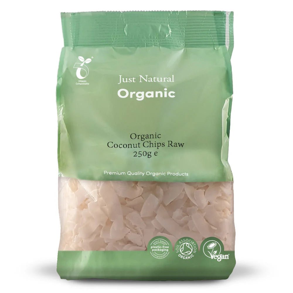 Organic Raw Coconut Chips - 250g from Just Natural | Available at Sow & Arrow