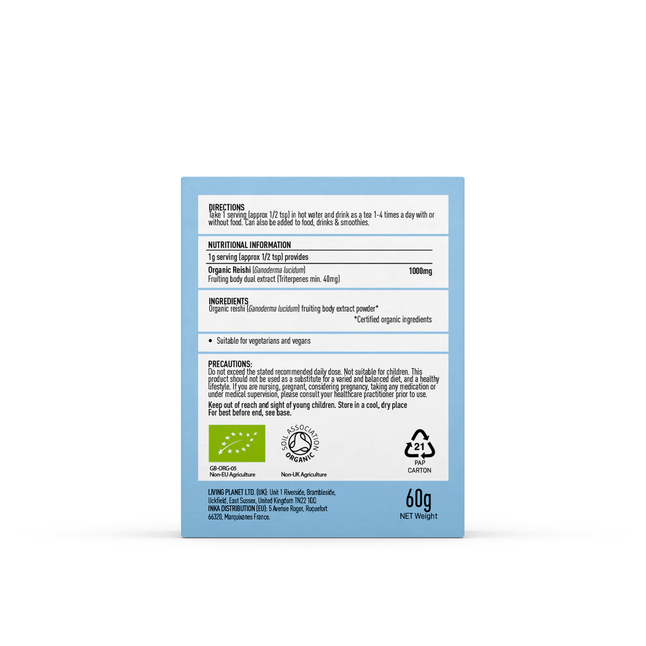 Organic Reishi - 60g from Mushrooms For Life | Available at Sow & Arrow