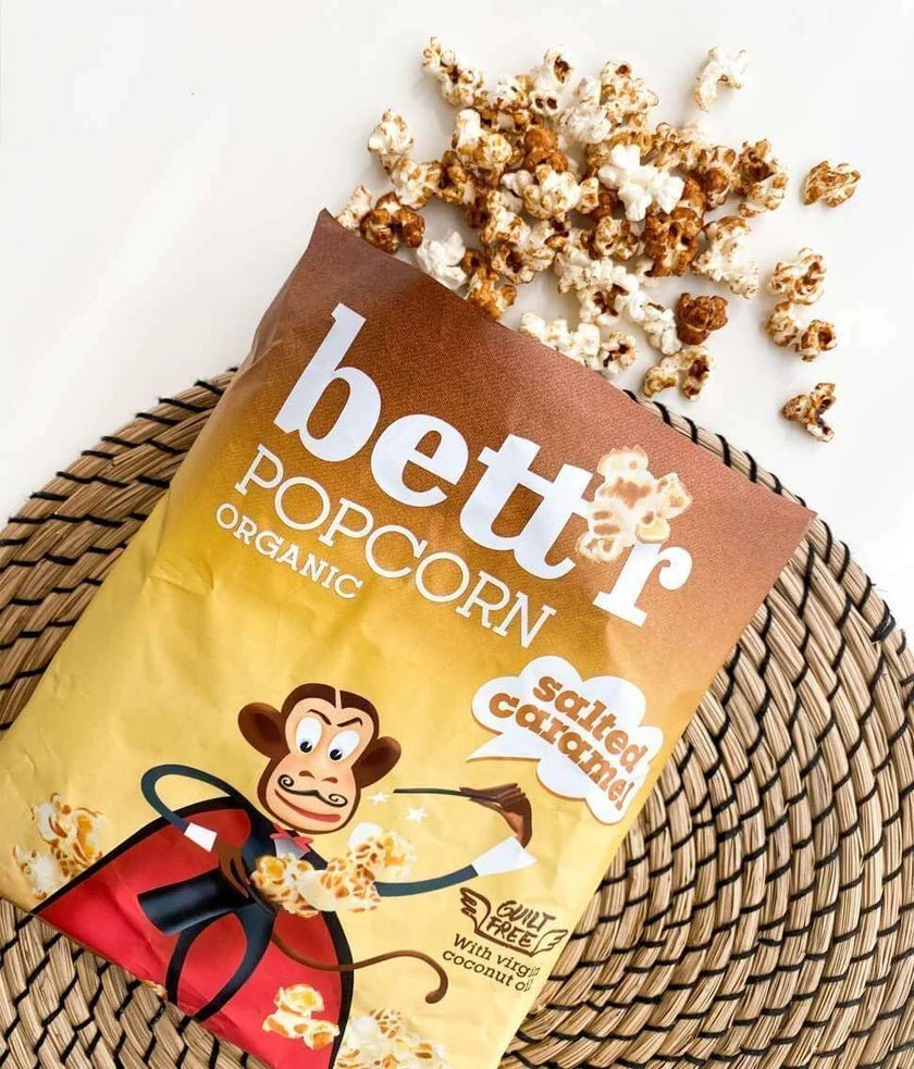 Organic Salted Caramel Popcorn - 60g (Made with Coconut Oil!) from Bettr | Available at Sow & Arrow