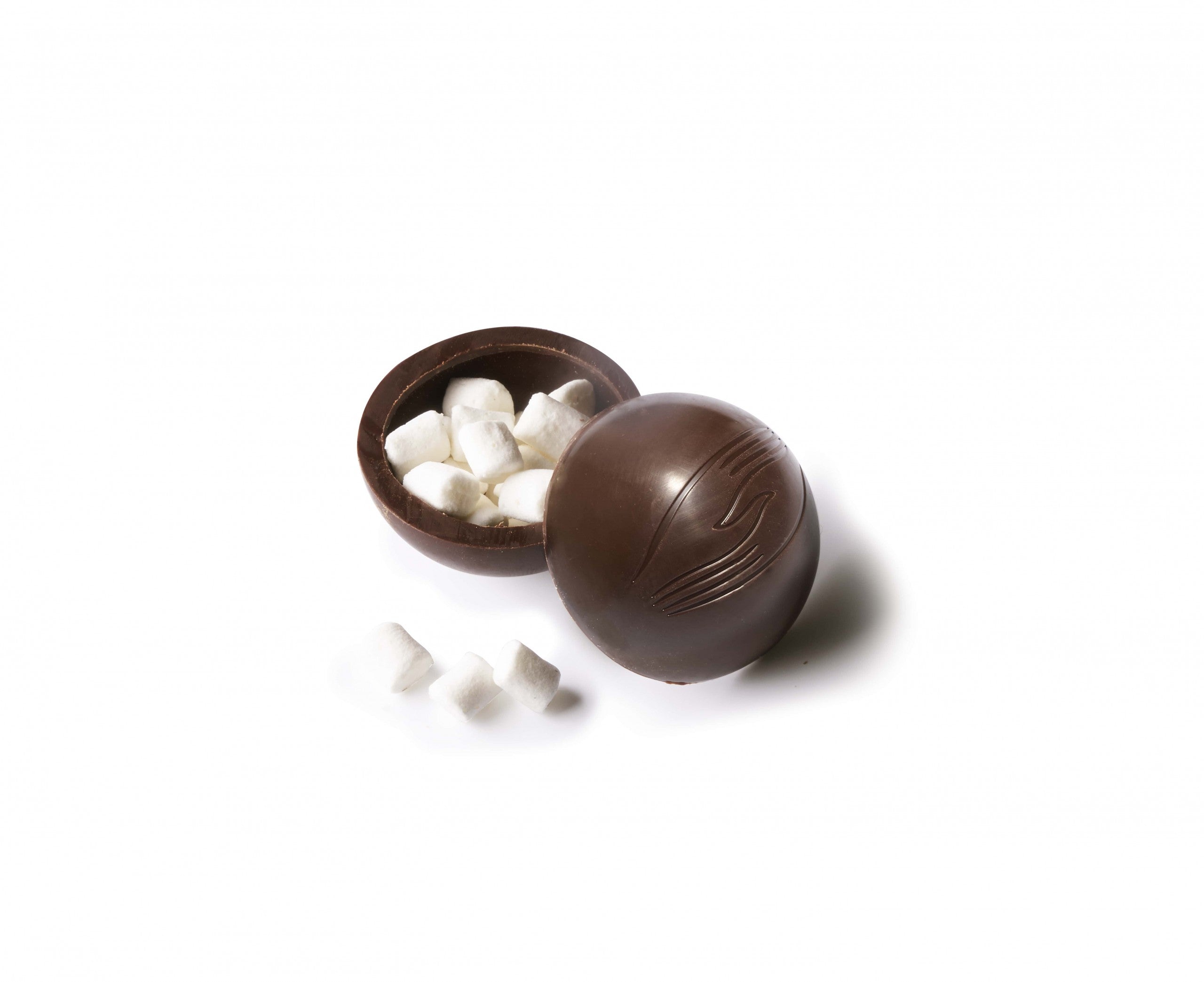 2 Organic Belgian Hot Chocolate Bombs with Mini Marshmallows - 70g