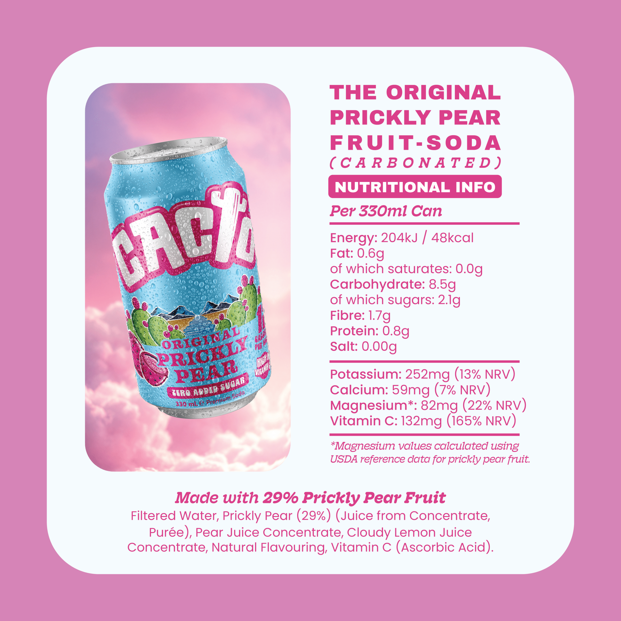 Prickly Pear Original - 330ml from Cacto | Available at Sow & Arrow