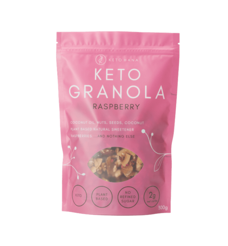 Raspberry Keto Granola - 300g from Keto Hana | Available at Sow & Arrow