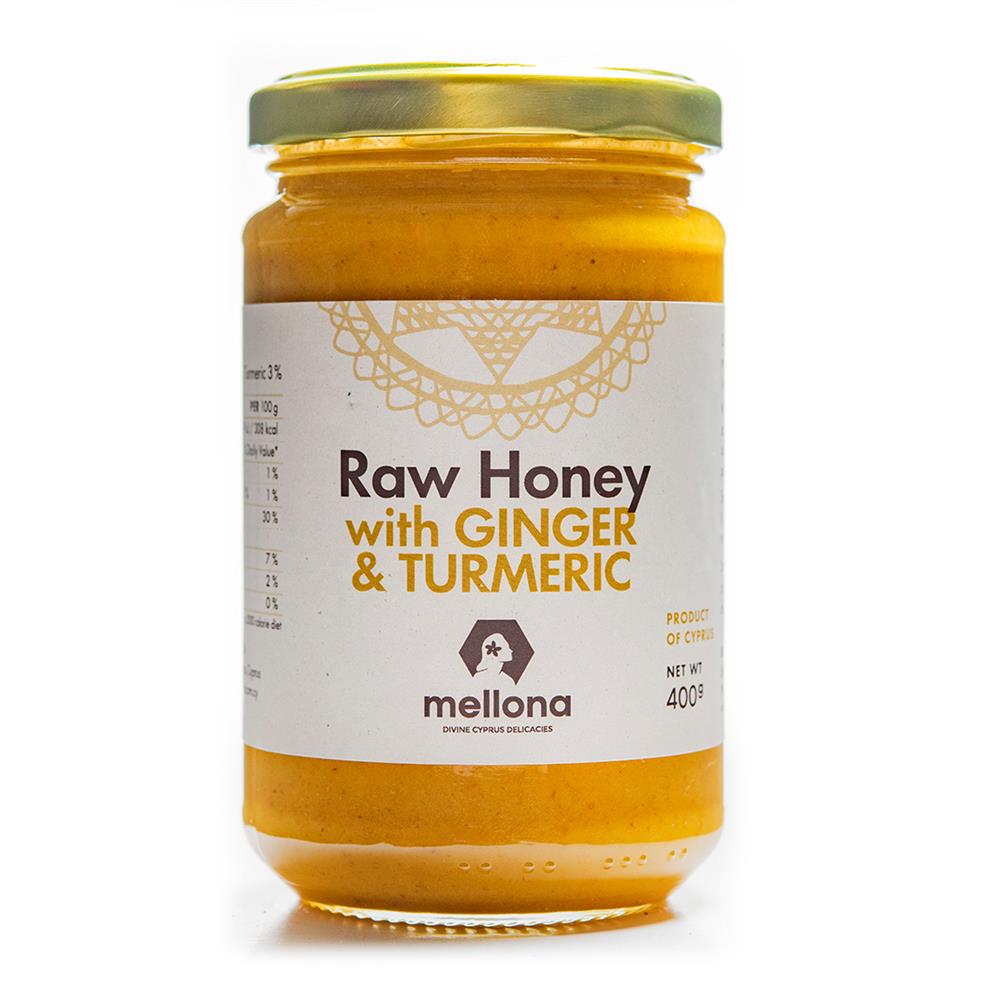 Raw Honey with Turmeric & Ginger - 400g from Mellona | Available at Sow & Arrow