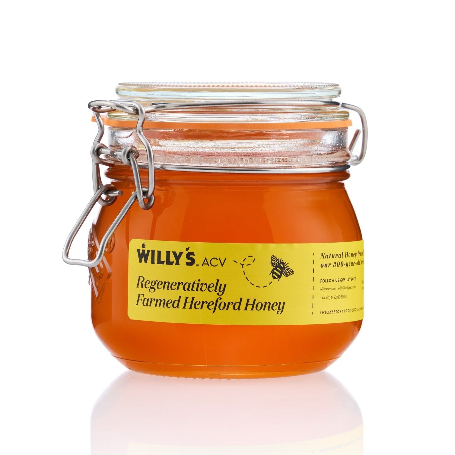 Regeneratively Farmed, Raw Hereford Honey - 500ml from Willy's | Available at Sow & Arrow