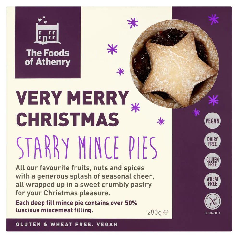 Starry Mince Pies - Wheat Free & Gluten Free - 280g from The foods of Athenry | Available at Sow & Arrow