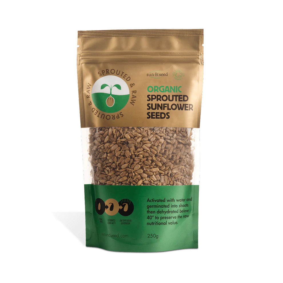 100% Organic Sprouted Sunflower Seeds - 250g