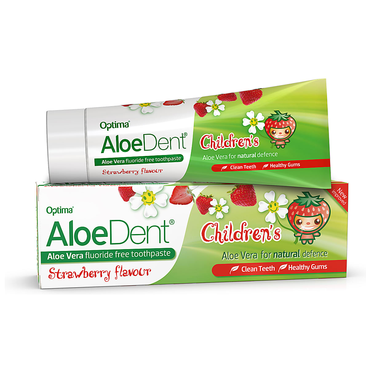 AloeDent Children's Fluoride-Free Strawberry Toothpaste