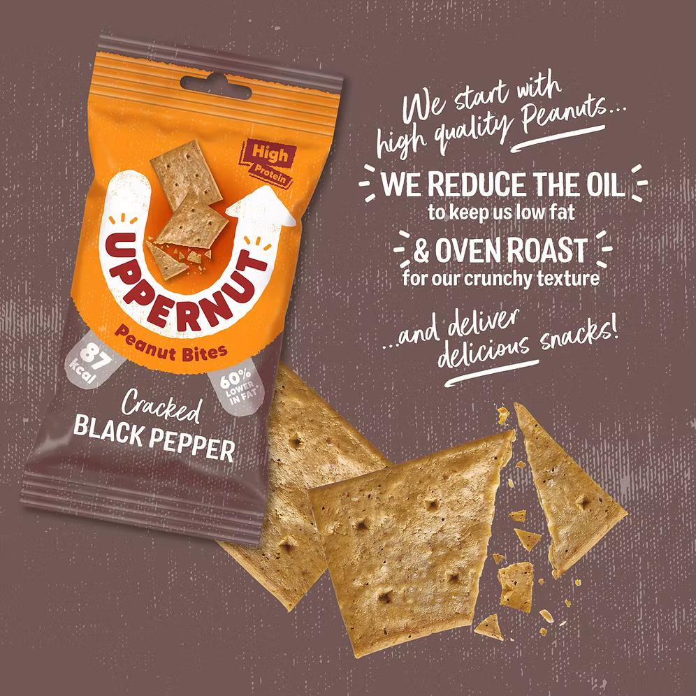 Pure Peanut Crackers - Cracked Black Pepper - 20g