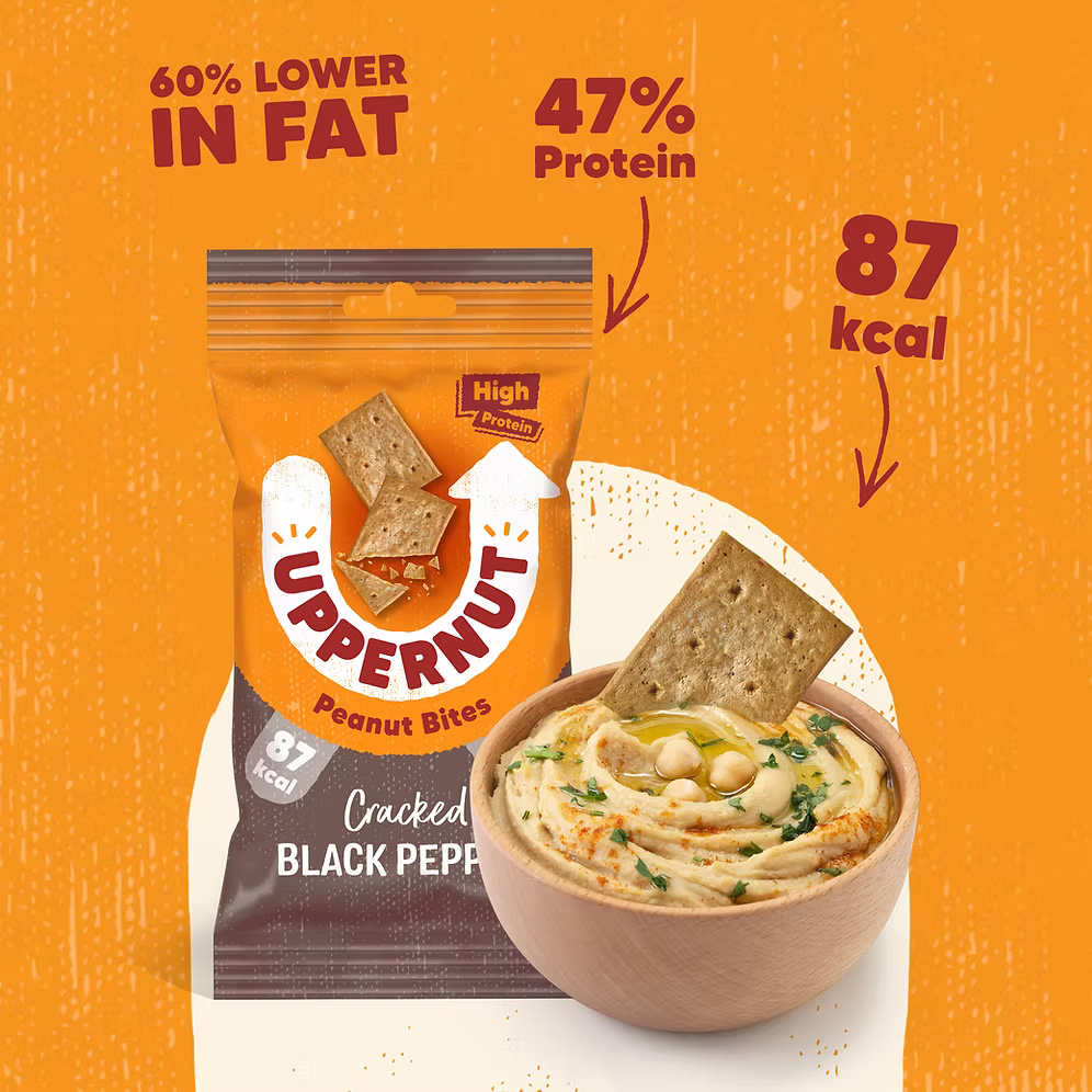 Pure Peanut Crackers - Cracked Black Pepper - 20g