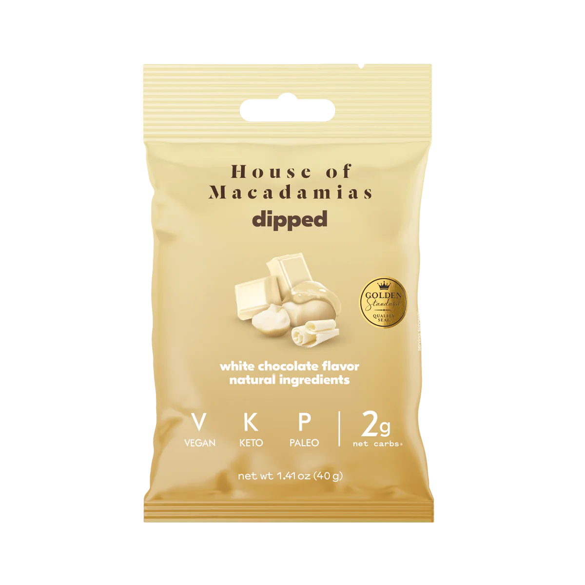 White Chocolate Coated Macadamias- Keto