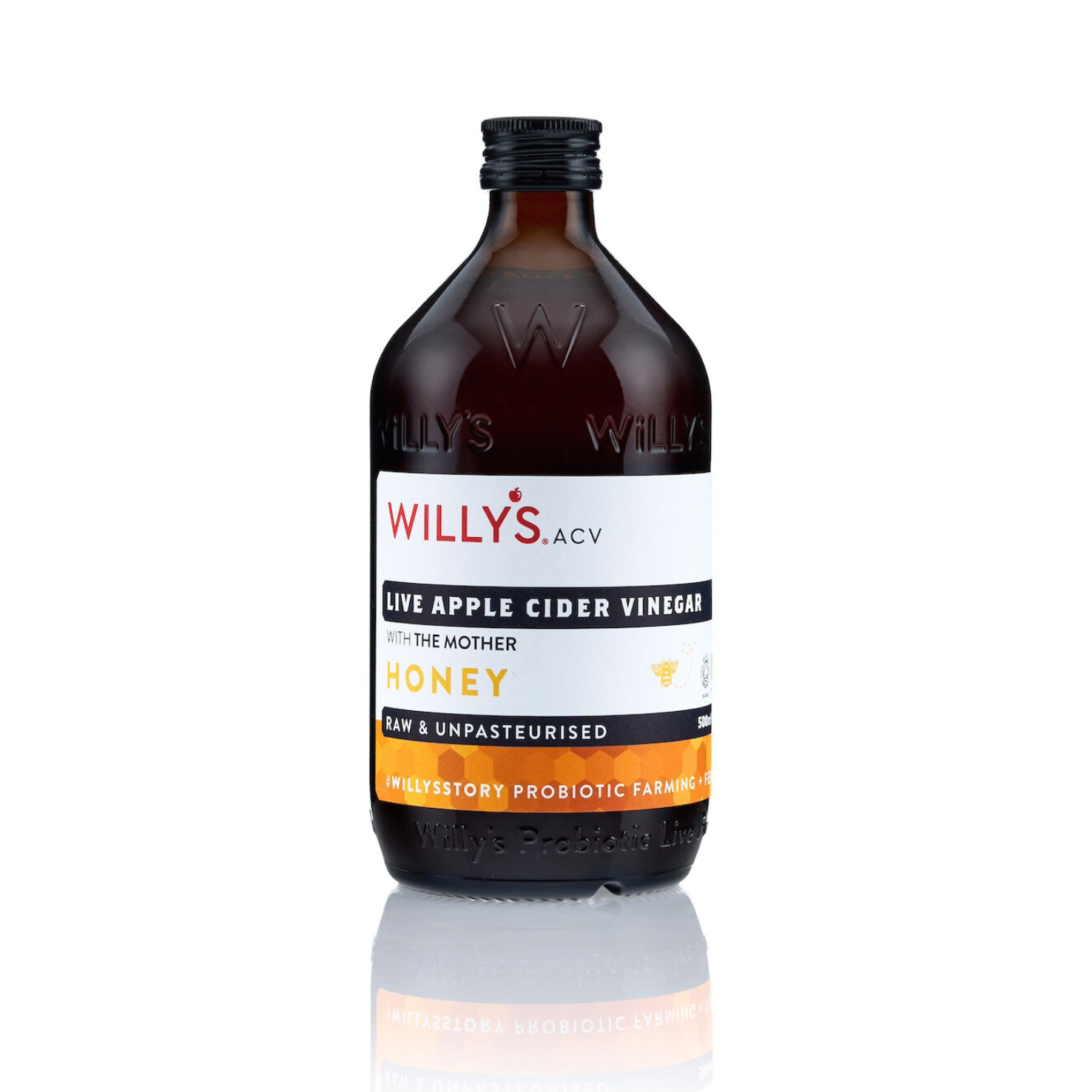Organic Raw Apple Cider Vinegar with Honey - 500ml